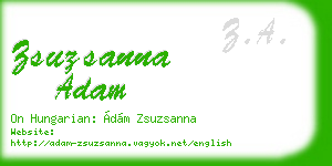 zsuzsanna adam business card