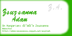 zsuzsanna adam business card